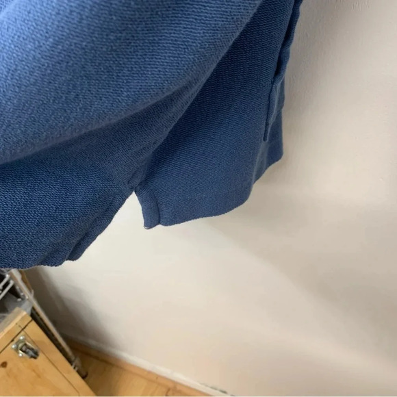 American Eagle Sweater Hood Men  Medium Blue Stripe 100% Cotton Casual Work - Picture 5 of 11